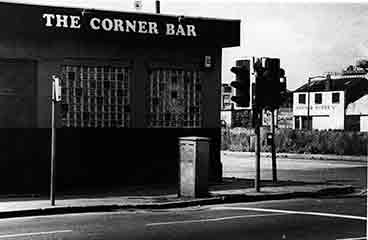 exterior view of the Corner Bar from Caledonia Road